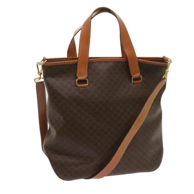 Pre-owned Celine Macadam Canvas Tote Bag () In Brown