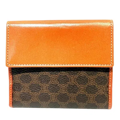 Pre-owned Celine Macadam Canvas Wallet () In Brown