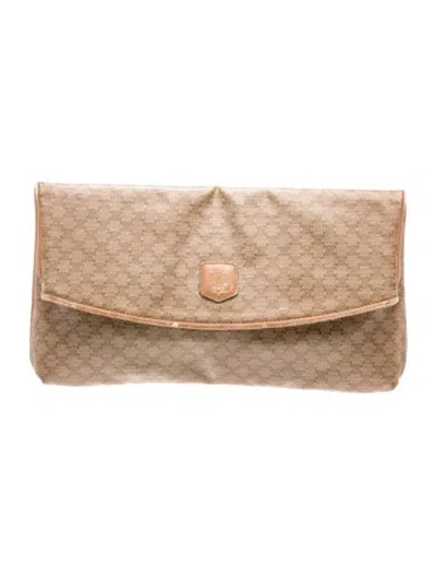 Pre-owned Celine Macadam Clutch Vintage In Neutral