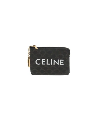 Celine Céline Macadam Coin Purse In Brown