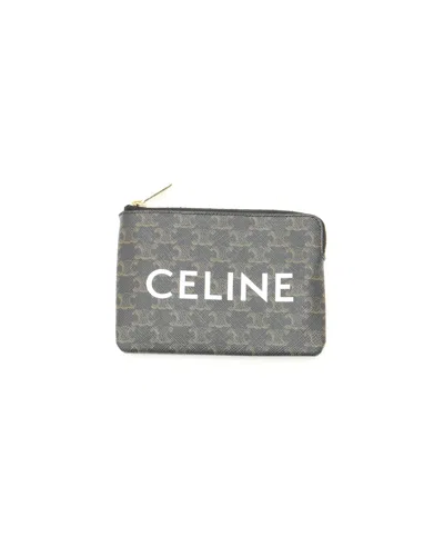 Celine Céline Macadam Coin Purse In Gray