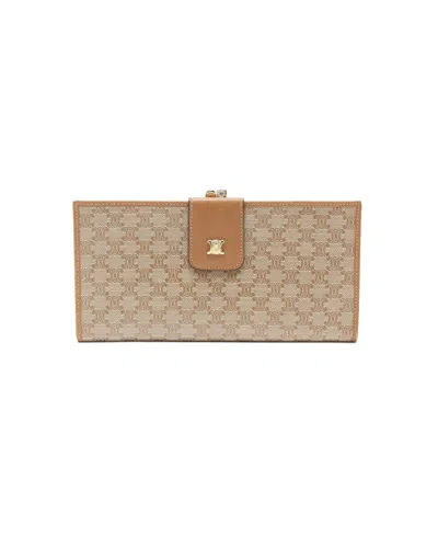 Celine Céline Macadam Coin Purse Wallet In Brown
