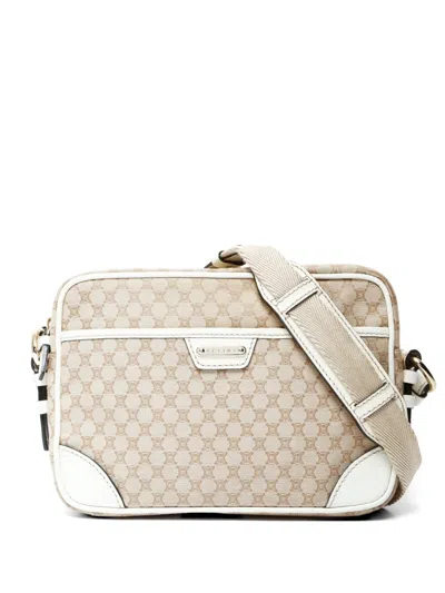 Pre-owned Celine Macadam Cross Body Bag In Neutral