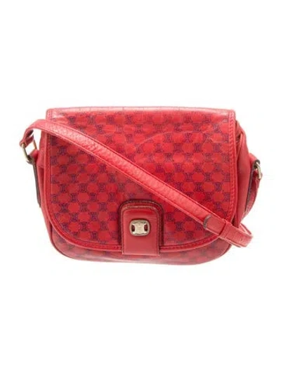 Pre-owned Celine Macadam Crossbody Bag In Multi
