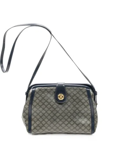 Celine Macadam Frame Shoulder Bag In Gray