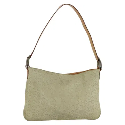 Pre-owned Celine Céline Macadam Grey Canvas Shoulder Bag () In Gray
