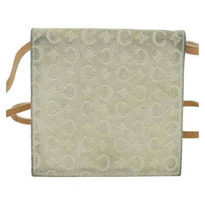 Pre-owned Celine Céline Macadam Grey Suede Wallet  ()
