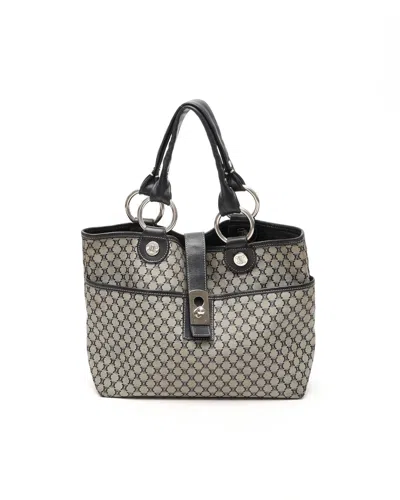 Celine Céline Macadam Handbag In Gray