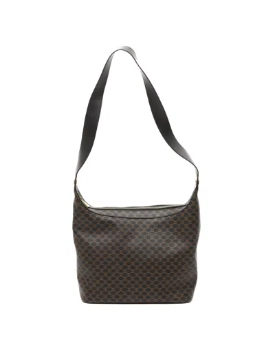 Celine Céline Macadam Hobo Bag In Brown