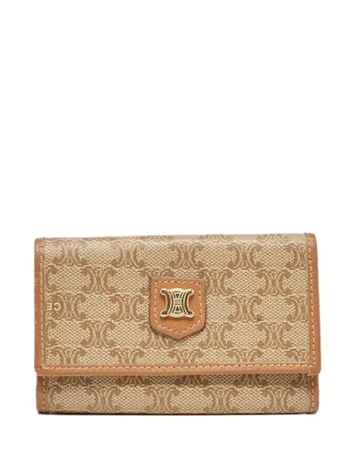 Pre-owned Celine Macadam Leather Key Case