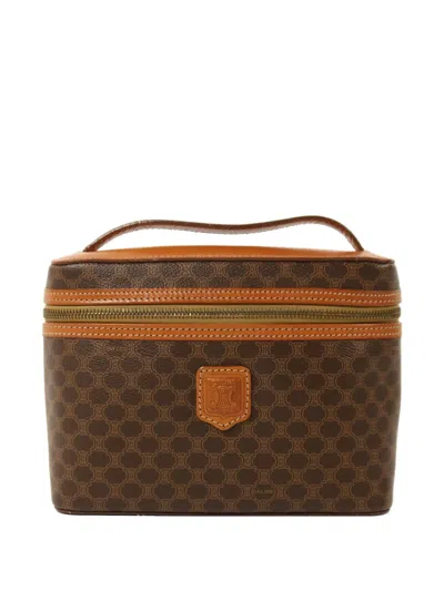 Pre-owned Celine Macadam Leather Tote Bag In Brown