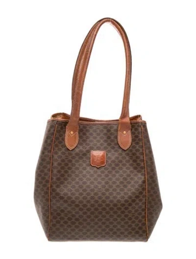 Pre-owned Celine Macadam Macadam Tote Bag In Brown