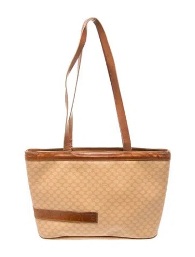 Pre-owned Celine Macadam Macadam Tote Bag Vintage In Brown