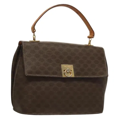 Pre-owned Celine Macadam Macadam With Leather Brown Canvas Tote Bag Bag ()