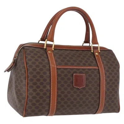 Pre-owned Celine Macadam Macadam With Leather Brown Canvas Tote Bag Bag ()