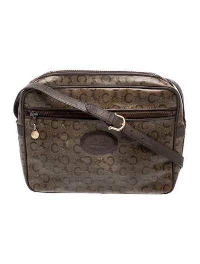 Pre-owned Celine Macadam Messenger Bag In Brown