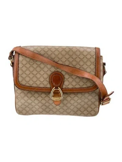Pre-owned Celine Macadam Messenger Bag In Neutral