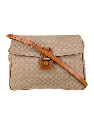 Pre-owned Celine Macadam Messenger Bag In Neutral