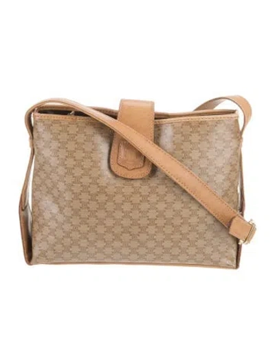Pre-owned Celine Macadam Messenger Bag In Neutral