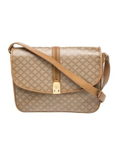Pre-owned Celine Macadam Messenger Bag In Neutral