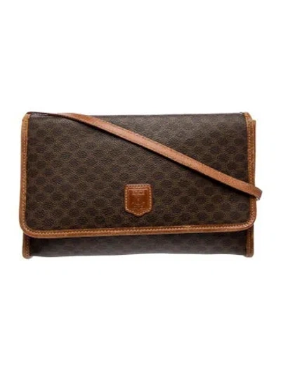 Pre-owned Celine Macadam Messenger Bag Vintage In Brown