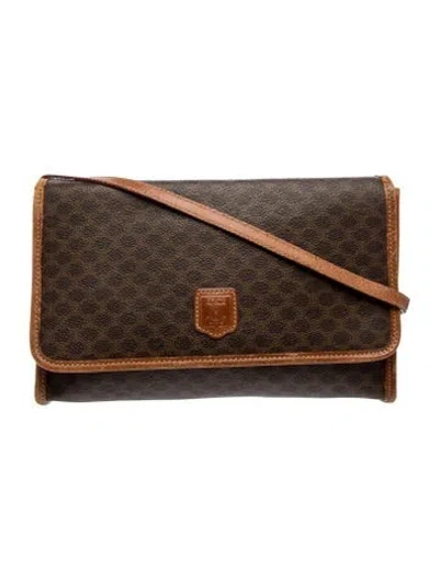 Pre-owned Celine Macadam Messenger Bag Vintage In Brown