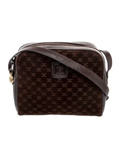 Pre-owned Celine Macadam Messenger Bag Vintage In Brown