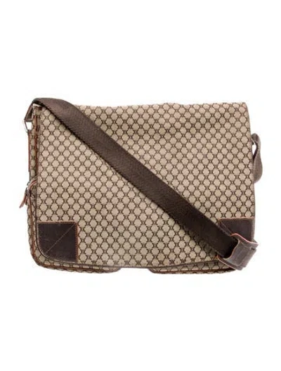 Pre-owned Celine Macadam Messenger Bag Vintage In Neutral