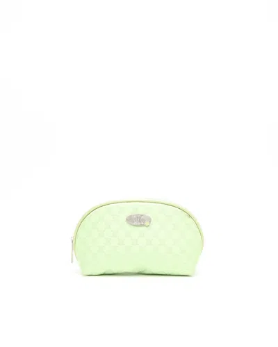 Celine Céline Macadam Nylon Vanity Pouch In Green