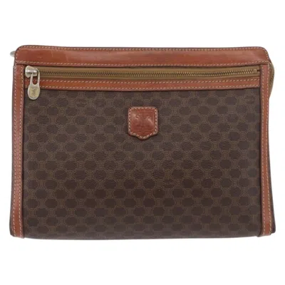Pre-owned Celine Macadam Pochette Canvas Black Canvas Clutche & Pouche Bag ()