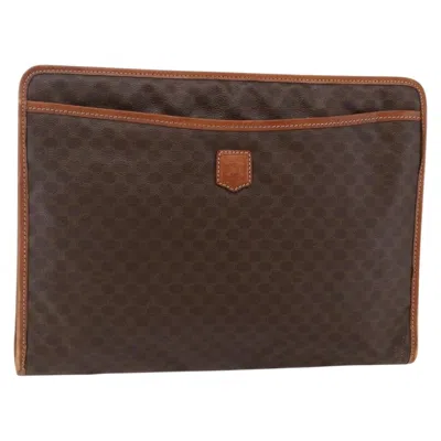 Pre-owned Celine Macadam Pochette Canvas Brown Canvas Clutche & Pouche Bag ()