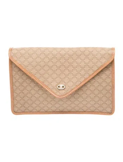Pre-owned Celine Macadam Portfolio Vintage In Neutral
