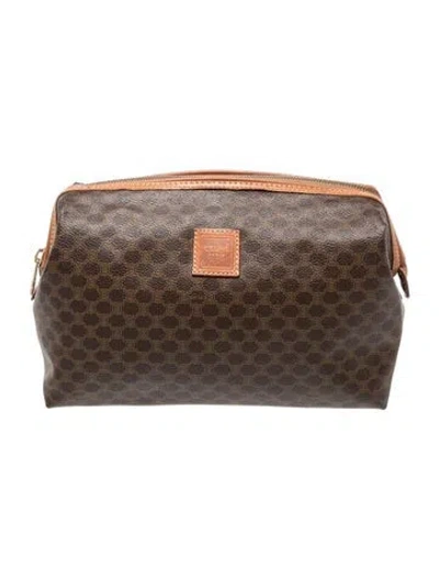 Pre-owned Celine Macadam Pouch In Brown