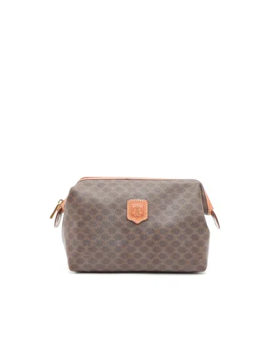 Celine Céline Macadam Pouch In Brown