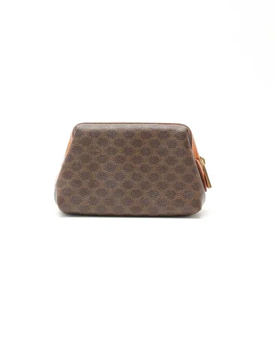 Celine Céline Macadam Pouch In Brown