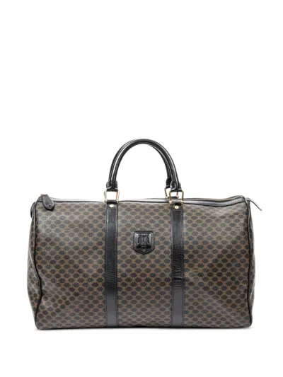 Pre-owned Celine Macadam-print Duffle Bag In Brown