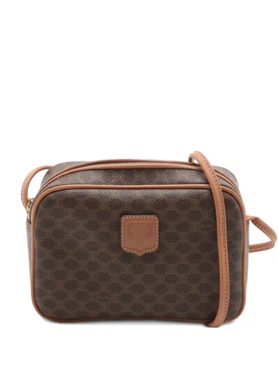 Pre-owned Celine Macadam Shoulder Bag In Brown