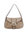 Celine Céline Macadam Shoulder Bag In Brown