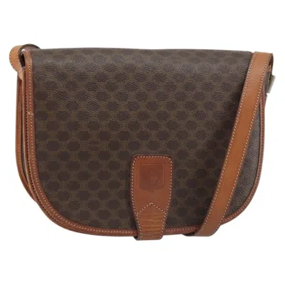 Pre-owned Celine Macadam Shoulder Bag Pvc Leather Brown Pvc Shoulder Bag Bag ()