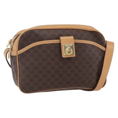 Pre-owned Celine Macadam Shoulder Bag Pvc Leather Brown Pvc Shoulder Bag Bag ()