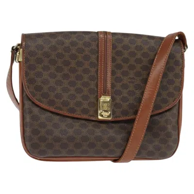 Pre-owned Celine Macadam Shoulder Bag Pvc Leather Brown Pvc Shoulder Bag Bag ()