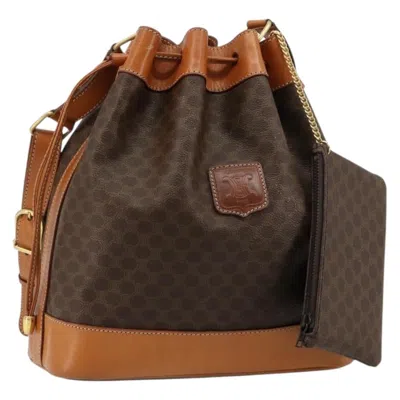 Pre-owned Celine Macadam Shoulder Bag Pvc Leather Brown Pvc Shoulder Bag Bag ()