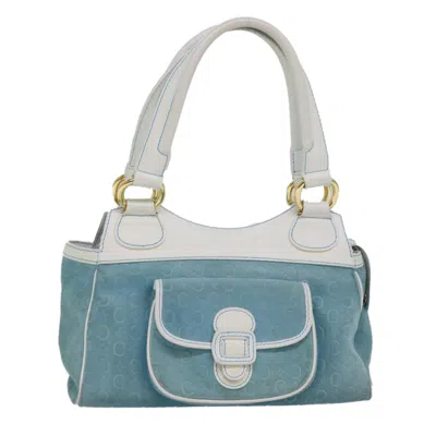 Pre-owned Celine Macadam Suede Handbag () In Blue