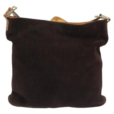 Pre-owned Celine Macadam Suede Shoulder Bag () In Brown
