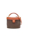 Celine Céline Macadam Top Handle Bag In Brown