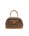 Celine Céline Macadam Top Handle Bag In Brown