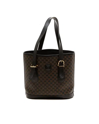 Pre-owned Celine Céline Macadam Tote Bag In Black