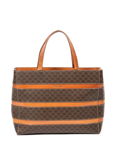 Pre-owned Celine Macadam Tote Bag In Brown