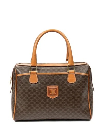 Pre-owned Celine Macadam Tote Bag In Brown
