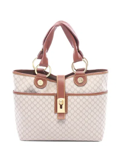 Pre-owned Celine Macadam Tote Bag In Neutral